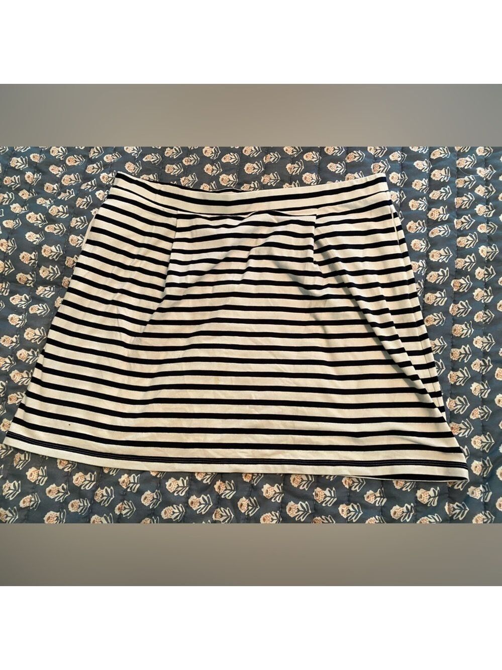 Tommy Hilfiger Navy and White Striped Skirt